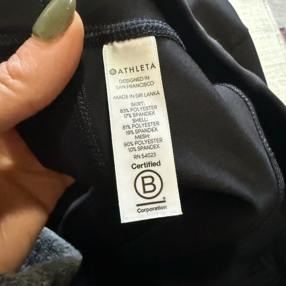 Athleta Momentum Skort Black XS Ruffle Tiered Pull-On Tennis Running Skirt Short - Picture 11 of 12
